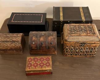 Assorted Vintage Storage Boxes