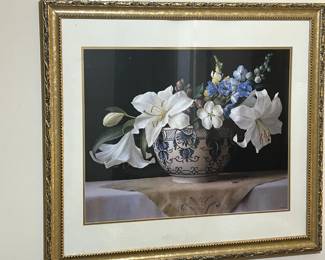 Incredible framed artwork thorughout the home. Original paintings, print and lithograph artwork. 