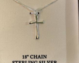 Madison Studio Sterling Silver Cross Necklace