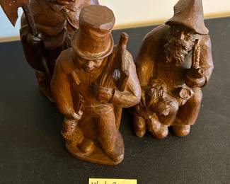 West Germany Hand Carved Wood Figurines