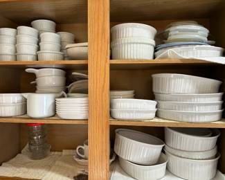 Huge selection of Corningware original French white bakeware