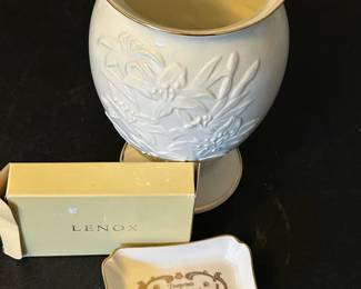Lenox Vase and Ring Dish