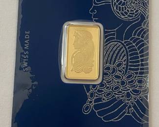 5 Gram 999.9 Pure Gold Bar Sealed in Authentication Card Minted by PAMP Suisse
