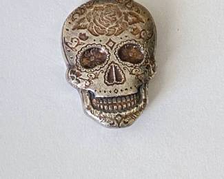 2 Ounce .999 Fine Silver Colorized "Sugar Skull"