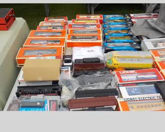 Vintage Train cars and engines 