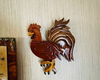 Wood Rooster Decor