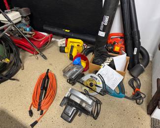 Tool collection was, leaf blower etc