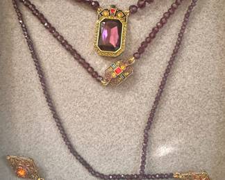 Heidi Daus “Deco Trilogy” Three Piece Beaded Necklace Set