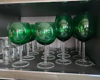 Green “Balloon” Stemware