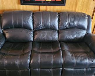 Black Leather Reclining Couch