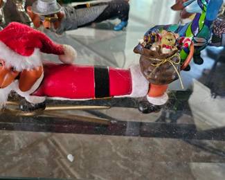Santa Dachshund Figure