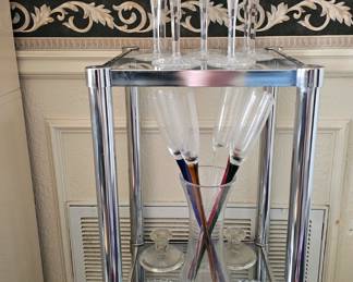 Ajka Caroline Crystal Cut To Clear Wine Glasses Hocks Bohemian Hungarian 