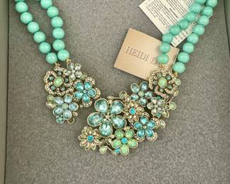 Heidi Daus Turquoise Crystal Necklace