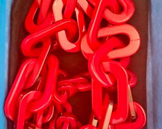 Red Chunky Necklace by Rara Avis/Iris Apfel