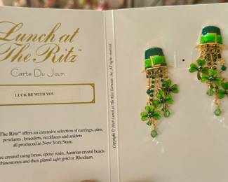 Lunch At the Ritz Leprechaun Loops Earrings