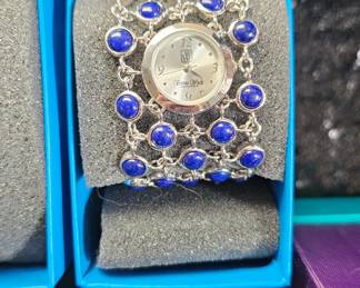 Lapis Lazuli Cabochons Watch by Victoria Wieck