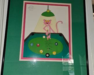Friz Freleng Autographed "Pink Panther" Serigraph Cel Custom Framed Freleng COA