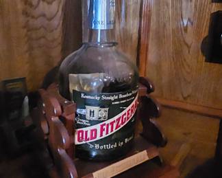Old Fitzgerald Kentucky Straight Bourbon Whiskey Carafe & Stand