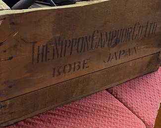 Old Nippon Camphor Co. Kobe Japan Crate  