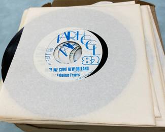 Box of 1982 N.C. Tarheels "Here We Come New Orleans" Records 