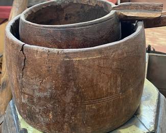Primitive Wooden Buckets
