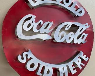 Newer Diecut Coca Cola Sign