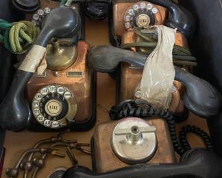 Copper and Bakelite EuropeanTelephones
