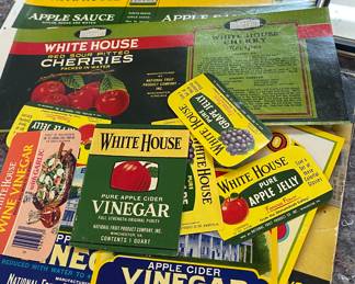 Vintage White House and Vinegar Labels