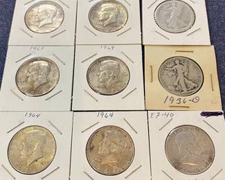 Assorted 90% Silver Half Dollars