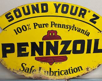Double Sided Pennzoil Sign