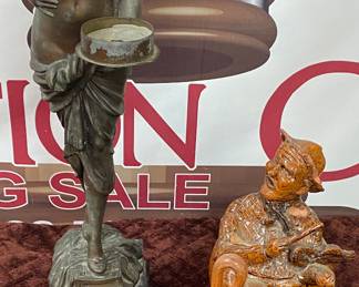 N.C. Pottery/ Art Nouveau Statue