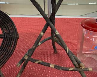 Primitive Decorated Twig Table