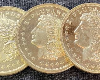 3 One Ounce Silver Rounds 