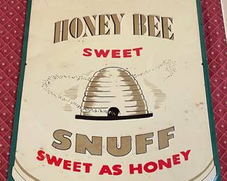 Honey Bee Sweet Snuff Tin Tacker Sign