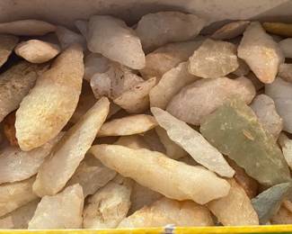 Boxes of Local Arrowheads and Indian Artifacts