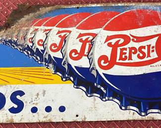Pepsi Cola tops... Sign