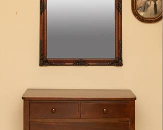 Two Drawer Chest and Mirror