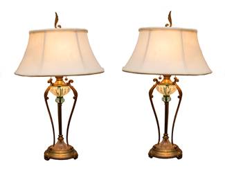 Crystal and Brass Lamps