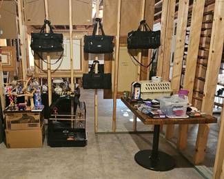 Dog carrying cases and other misc. supplies.