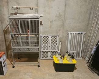Bird Cage and Dog Gates.