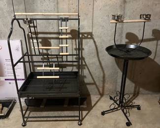 Bird Play Stands and perch rollers