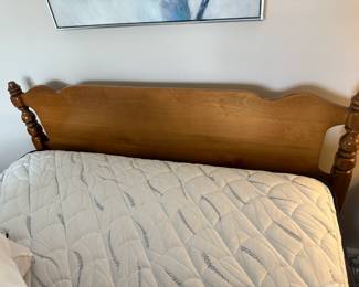 Lot 12 -  $200 - Full/Double Bed Frame  78"w.  Mattress set (2023) also available as lot 11.  