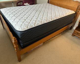 Lot 11 - $450 - New Full / Double Mattress Set - manufactured July 2023.  Pennsylvania Bedding, Made in USA.  54 x 75".  Mattress is 10"d, foundation is 5.5"d.    Lot 12 - Full/Double Bed Frame also available, $200.   Bed with mattress $500.  