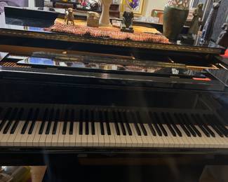 Black
Lacquer baby grand piano by Young Chang G 175