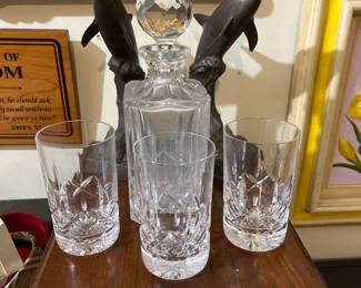 Atlantis crystal glasses and decanter