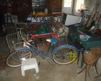 vintage bicycles and misc. garage items