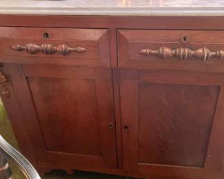 Antique Marble Top Chest