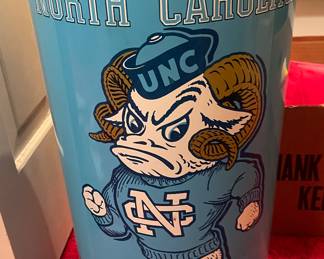 Vintage UNC Metal Trash Can