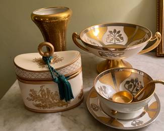 Beautiful Gold Trimmed China Pieces