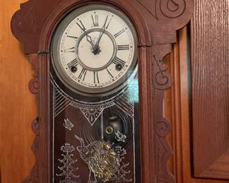 Antique Oak Mantle Clock